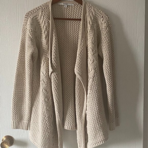 Oversized Guess Fringed Knit Sweater - Picture 1 of 8